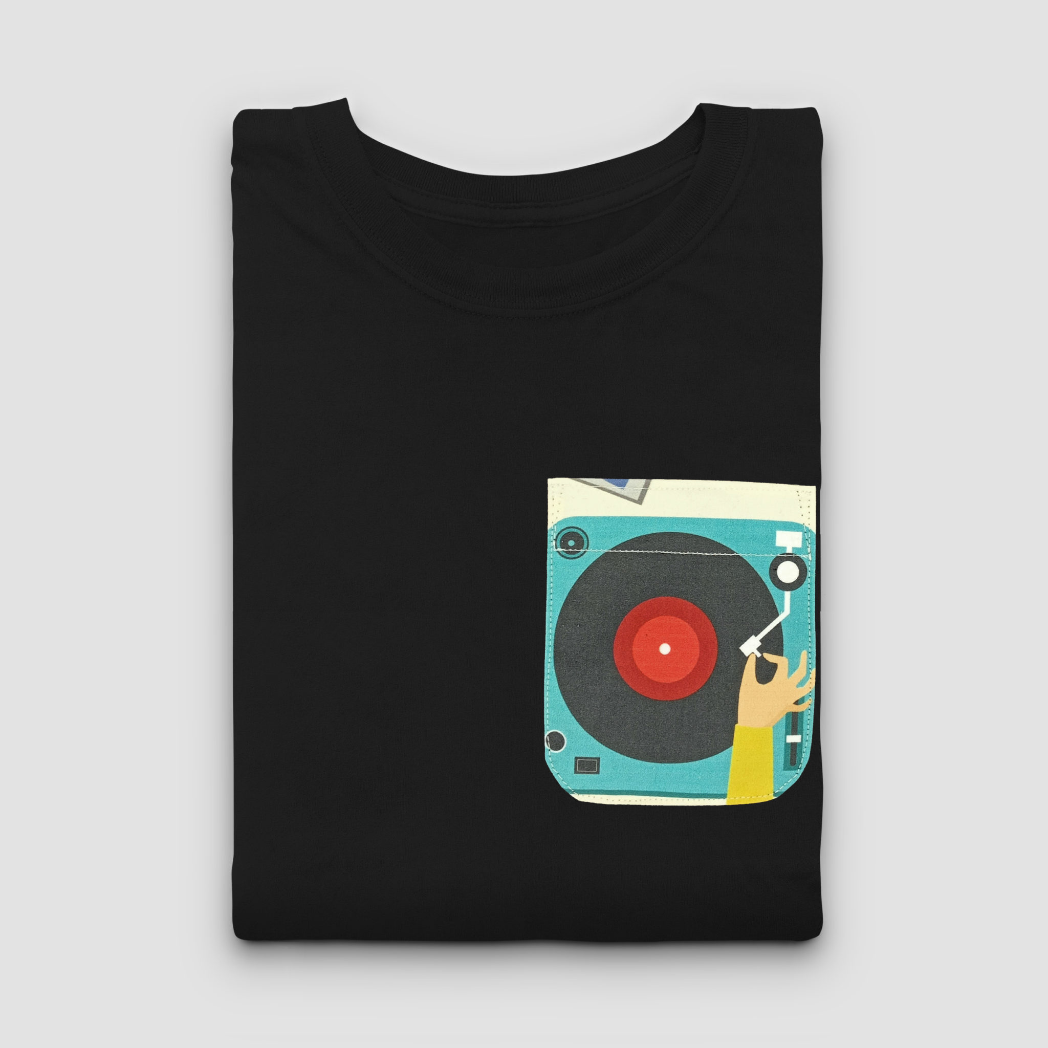 Camiseta Bolsillo Vinilo Negra La Integral